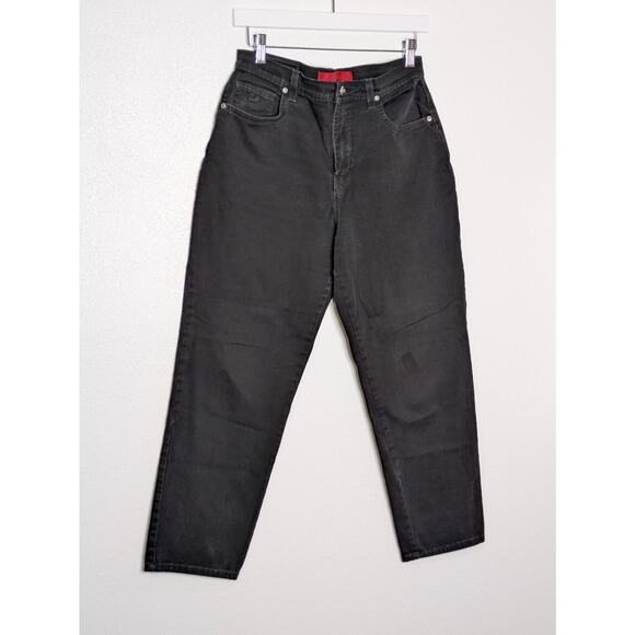 Gloria Vanderbilt Amanda Jeans Women's 10 Black Denim Stretch Straight Leg - Picture 2 of 8